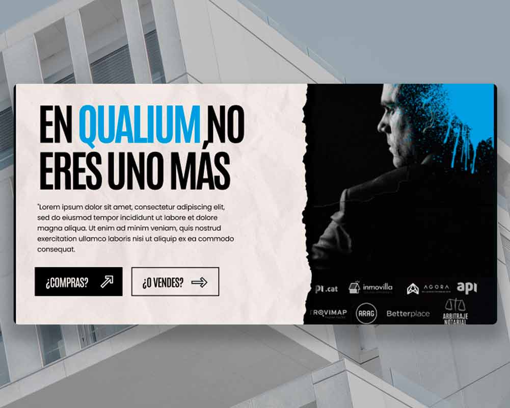 Desarrollo web profesional para Qualium realizado por Alejandro Schintu