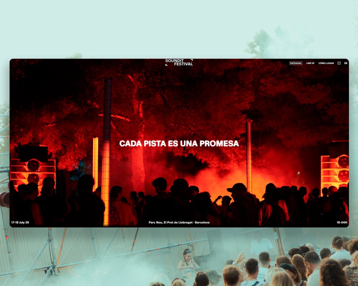 Diseño web profesional para el caso de éxito Soundit festival realizado por Alejandro Schintu