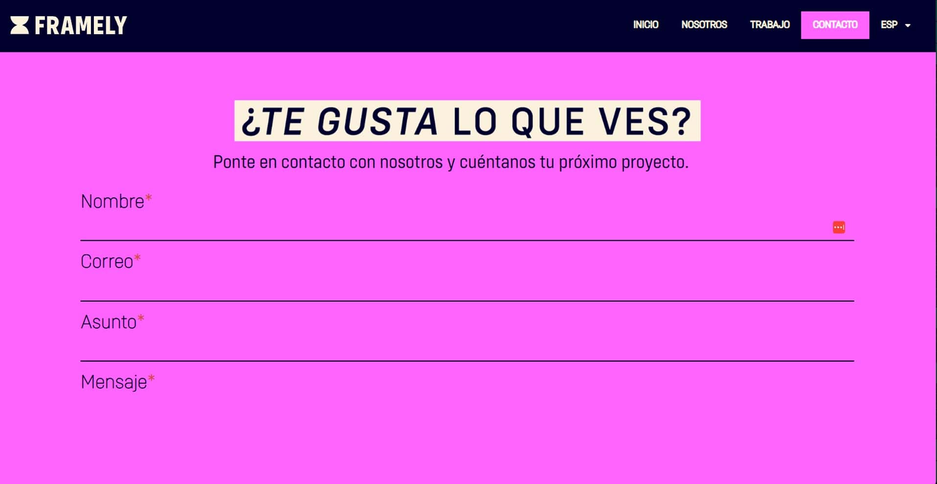 web creativa framely media casos de éxito